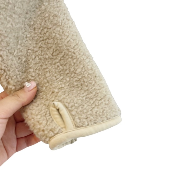 H&M Girls Sherpa Fleece Hooded 1/4 Zip Pullover Jacket - Picture 9 of 10